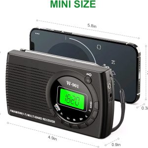 رادیو ترانزیستوری قابل حمل تنداک FM/AM (MW)/SW