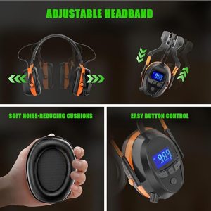 هدفون AM/FM رادیو نمایشگر کاهش نویز 29dB